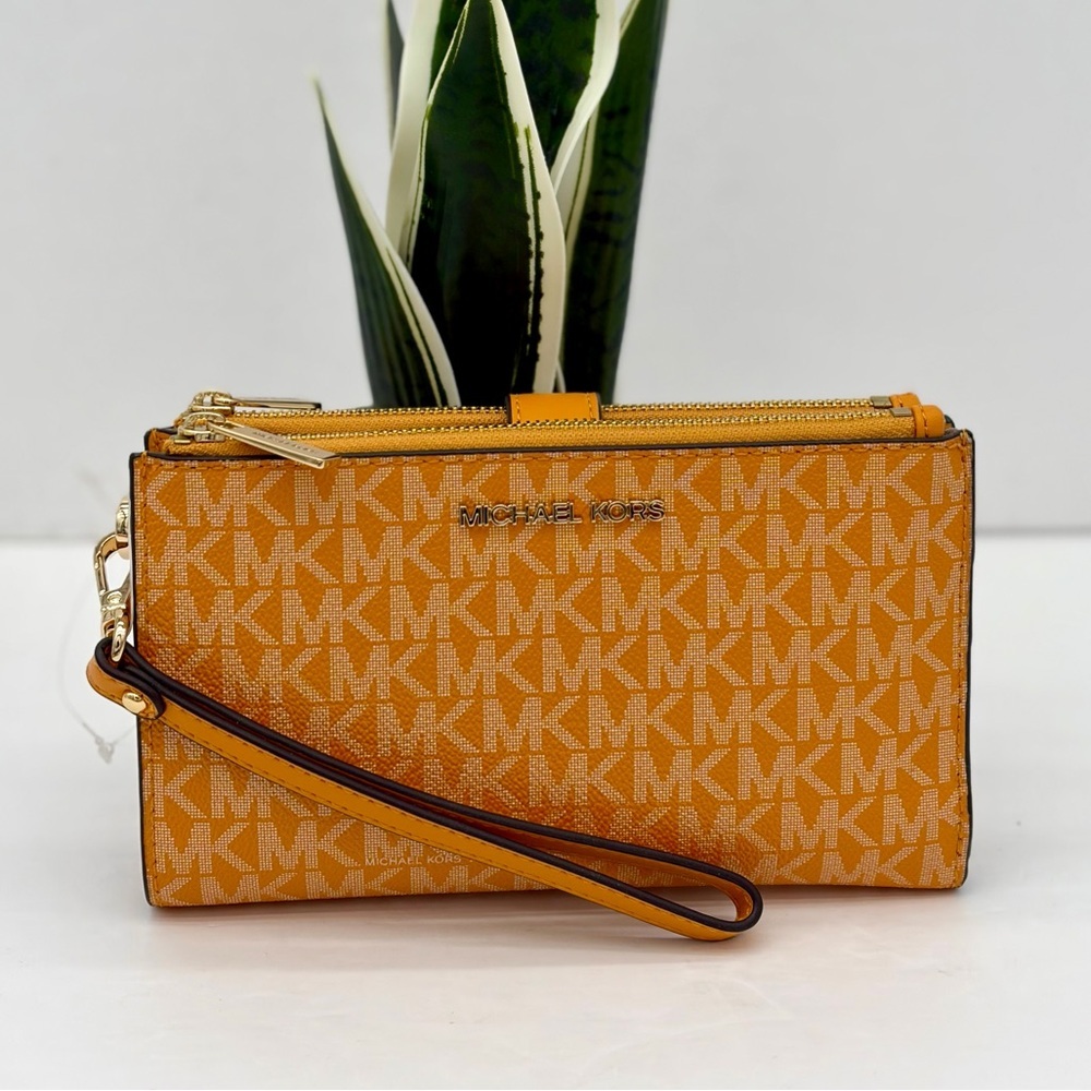 Michael Kors Double Zip Wallet Wristlet Honeycomb - Picture 8 of 12